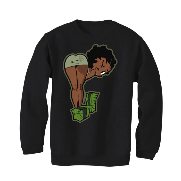 Air Jordan 4 Seafoam aka “Oil Green” - Black T-Shirt (BOO) - Image 4