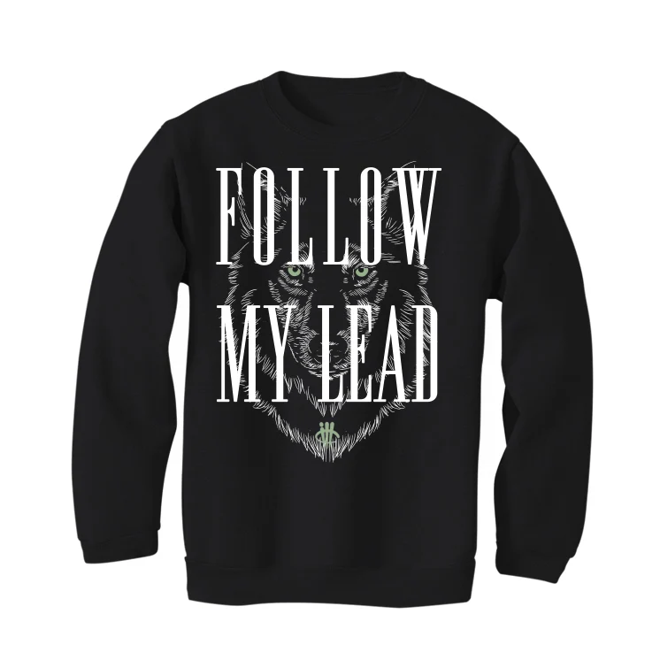 Air Jordan 4 Seafoam aka “Oil Green” - Black T-Shirt (Follow My Lead) - Image 4