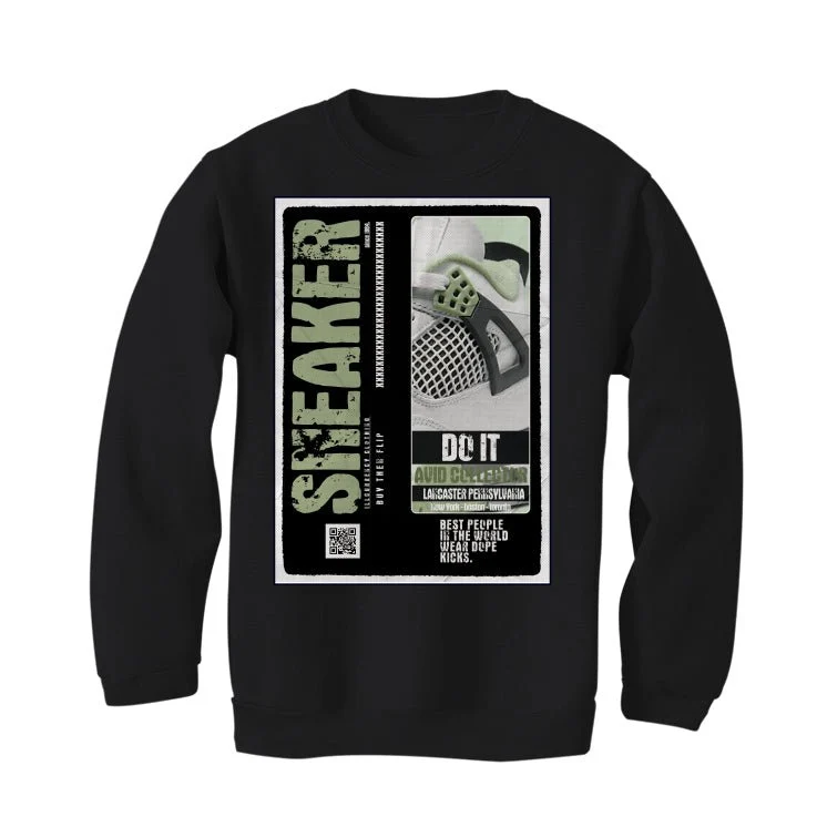 Air Jordan 4 Seafoam aka “Oil Green” Black T-Shirt (SNEAKERS COLLECTOR) - Image 4