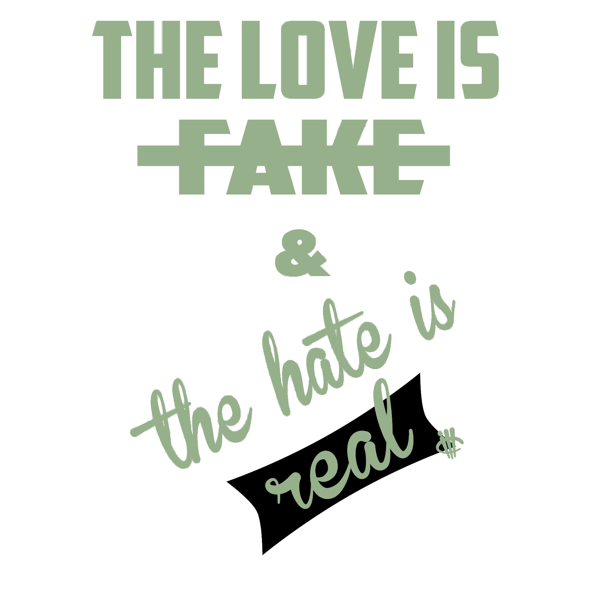 Air Jordan 4 Seafoam aka “Oil Green” - Grey T-Shirt (Love is Fake)