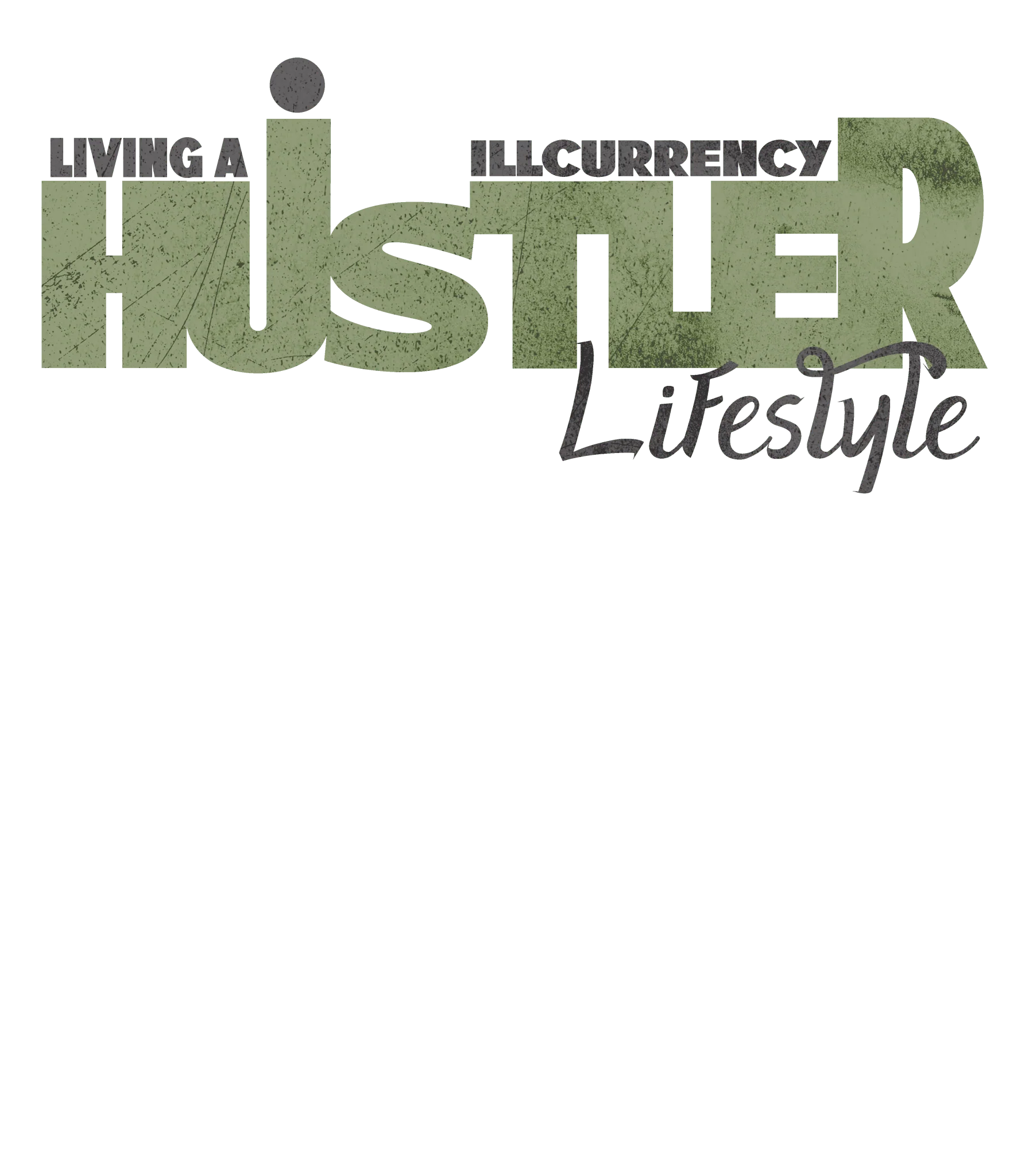 Air Jordan 4 Seafoam aka “Oil Green” - White T-Shirt (LIVING A HUSTLER LIFE STYLE)
