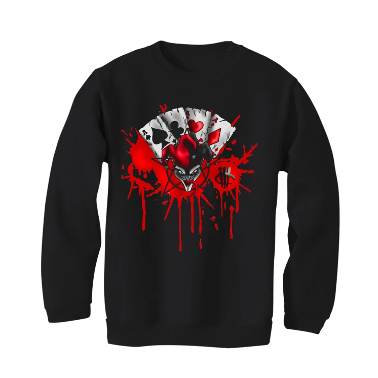 Air Jordan 4 Toro Bravo Matching T-Shirt, Sweatshirts, & Hoodies Black T-Shirt (Joker Cards)| illcurrency - Image 4