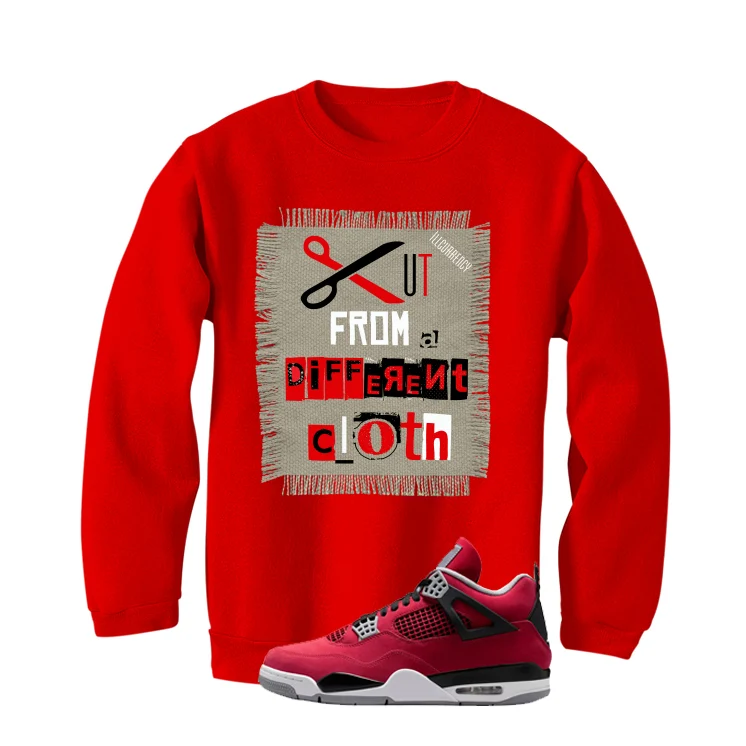 Air Jordan 4 Toro Bravo Matching T-Shirt, Sweatshirts, & Hoodies Red T-Shirt (Cut from a different cloth)| illcurrency - Image 4