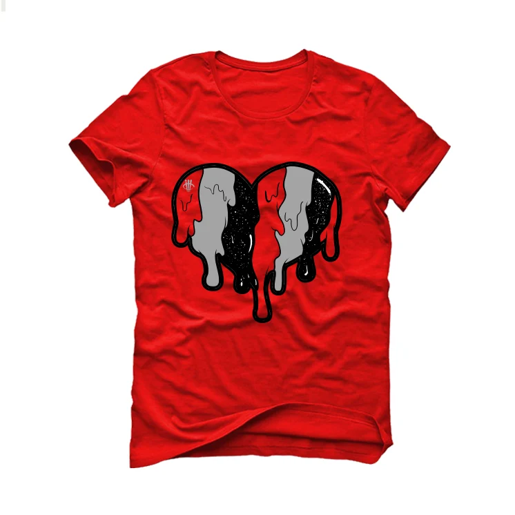 Air Jordan 4 Toro Bravo Matching T-Shirt, Sweatshirts, & Hoodies Red T-Shirt (Heart)| illcurrency - Image 2