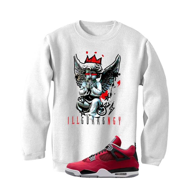Air Jordan 4 Toro Bravo Matching T-Shirt, Sweatshirts, & Hoodies White T-Shirt (Graffiti Angel)| illcurrency - Image 4