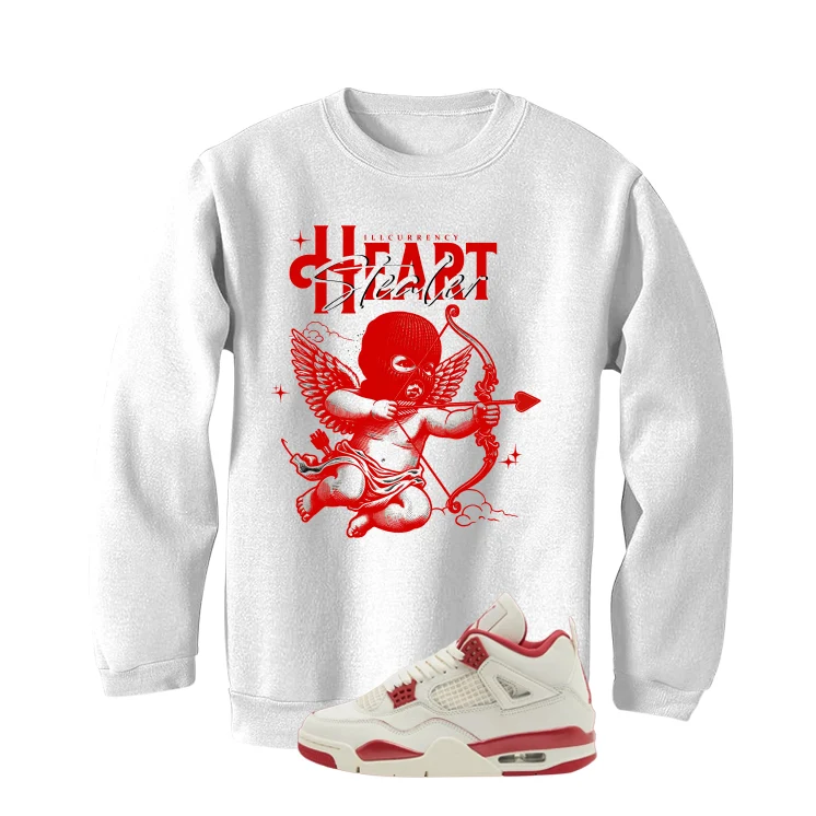 Air Jordan 4 Valentine’s Day (Sierra Red) Matching T-Shirt, Sweatshirts & Hoodies White T-Shirt (Heart Stealer)| illcurrency - Image 4
