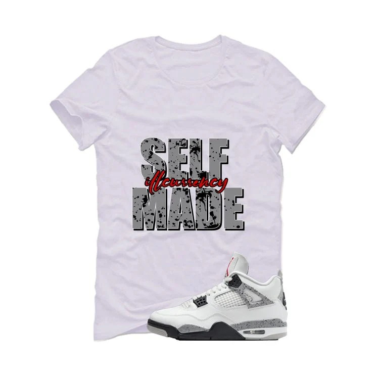 Air Jordan 4 White Cement White T-Shirt (Self Made)| illcurrency - Image 2
