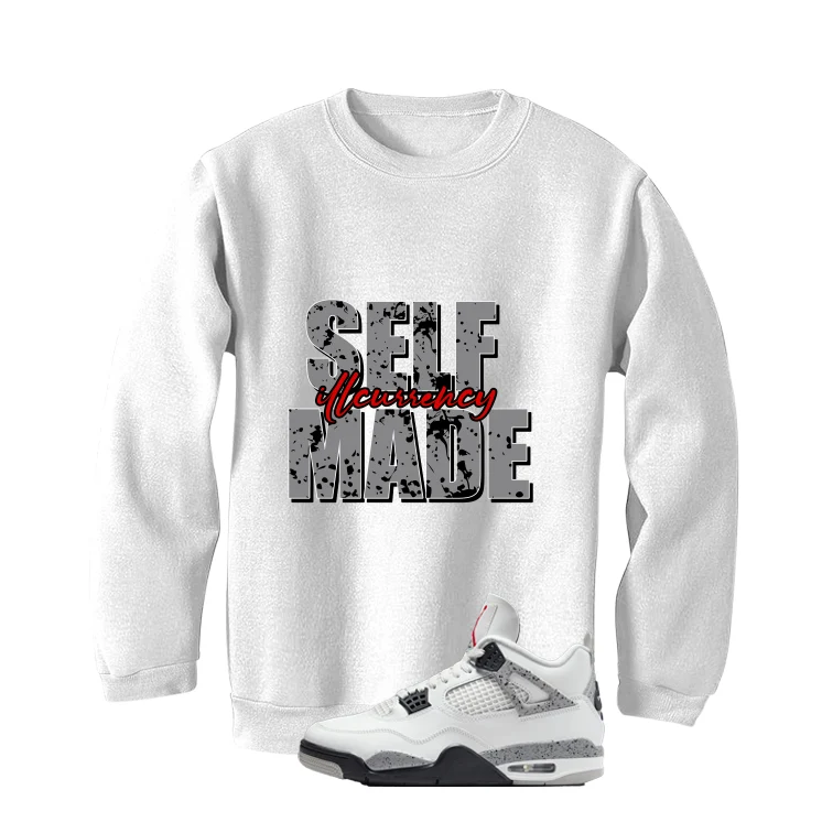 Air Jordan 4 White Cement White T-Shirt (Self Made)| illcurrency - Image 4
