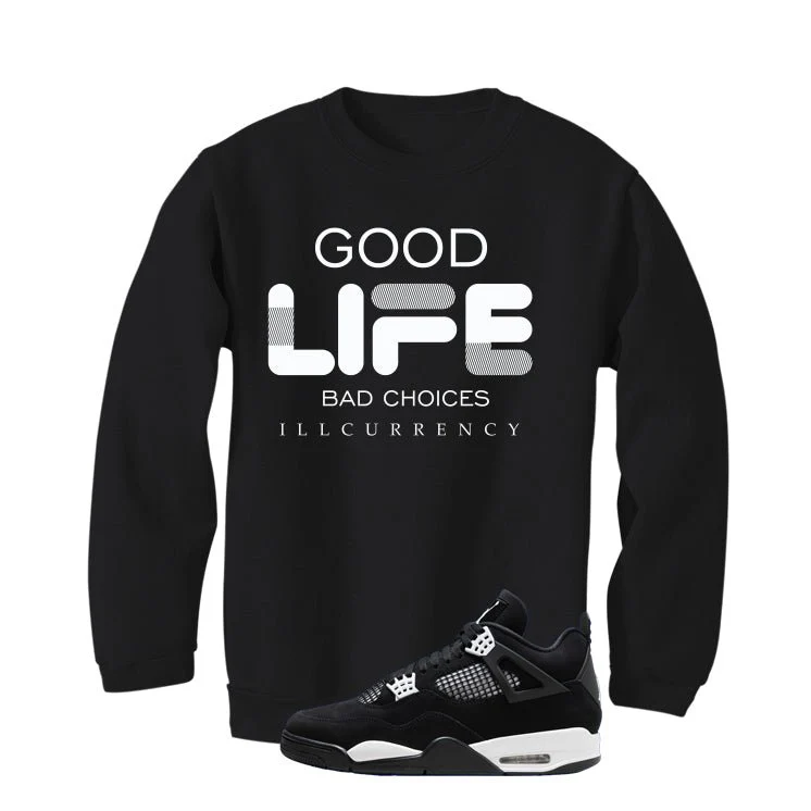 Air Jordan 4 White Thunder Black T-Shirt (Bad Choices)| illcurrency - Image 4