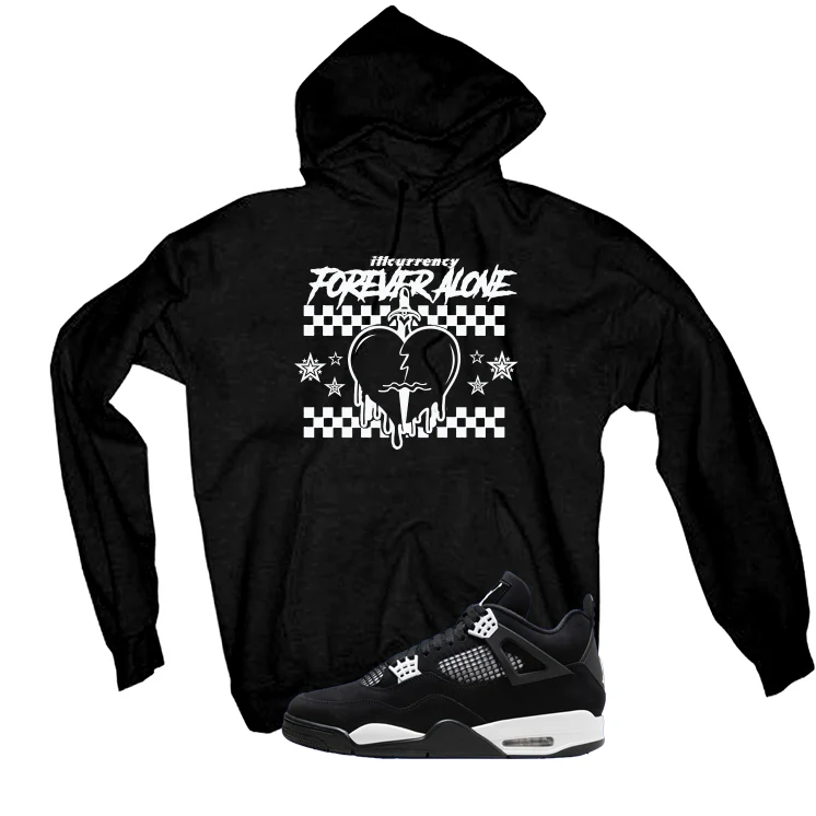 Air Jordan 4 White Thunder Black T-Shirt (Forever Alone)| illcurrency - Image 3