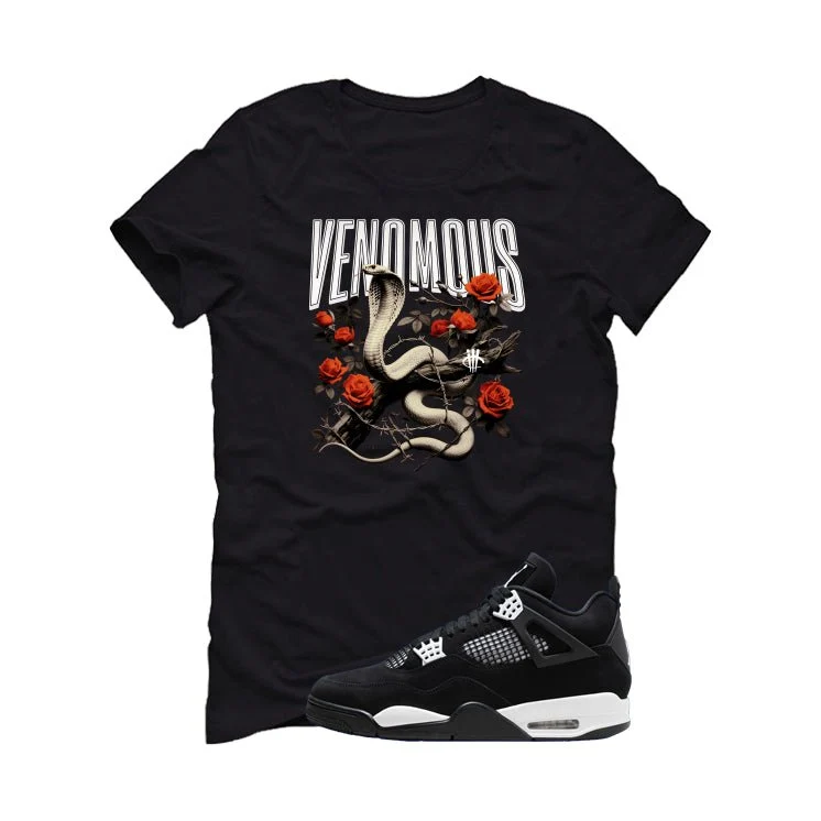Air Jordan 4 White Thunder Black T-Shirt (Venomous)| illcurrency - Image 2