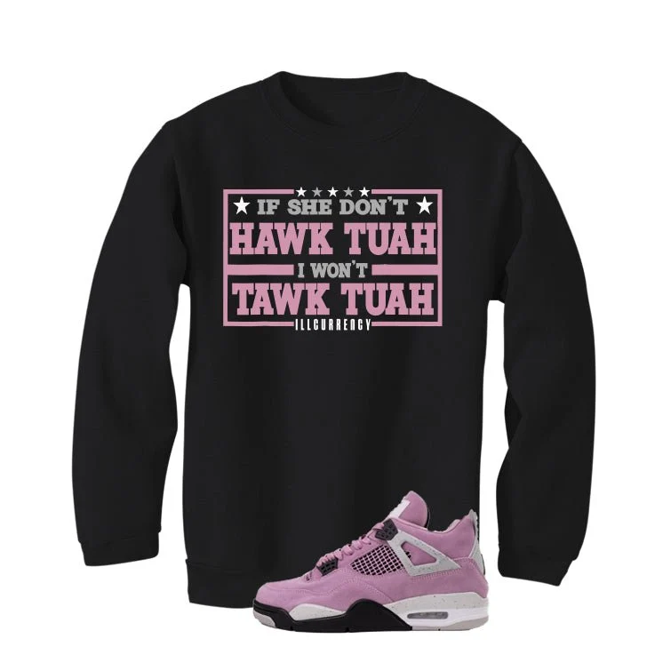 Air Jordan 4 WMNS Orchid Black T-Shirt (Hawk Tuah)| illcurrency - Image 4