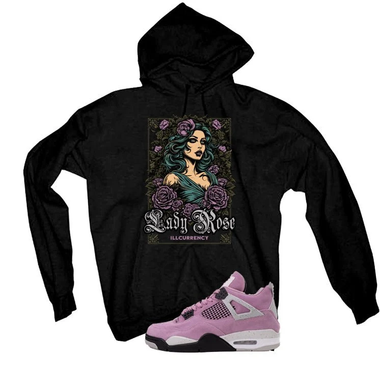 Air Jordan 4 WMNS Orchid Black T-Shirt (Lady Rose)| illcurrency - Image 3