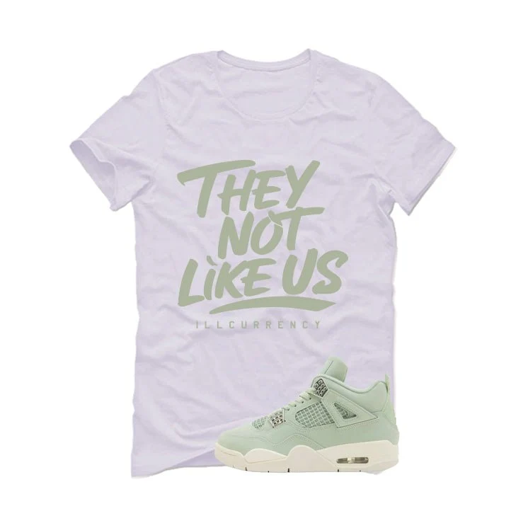 Air Jordan 4 WMNS Seafoam White T-Shirt (They not like us)| illcurrency - Image 2