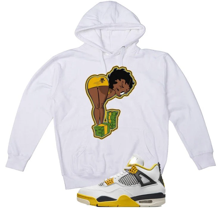 Air Jordan 4 WNNS “Vivid Sulfur” | illcurrency White T-Shirt (BOO) - Image 3