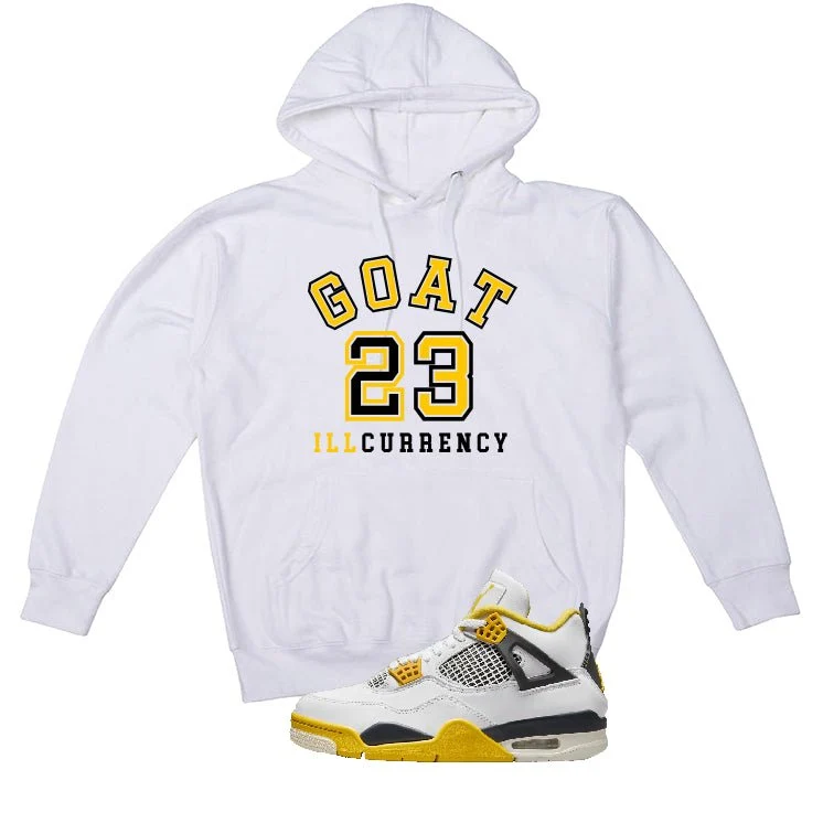 Air Jordan 4 WNNS “Vivid Sulfur” | illcurrency White T-Shirt (GOAT 23) - Image 3