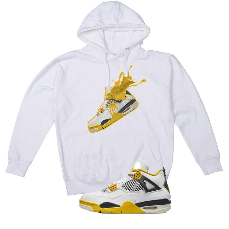 Air Jordan 4 WNNS “Vivid Sulfur” | illcurrency White T-Shirt (SPLASH 4) - Image 3