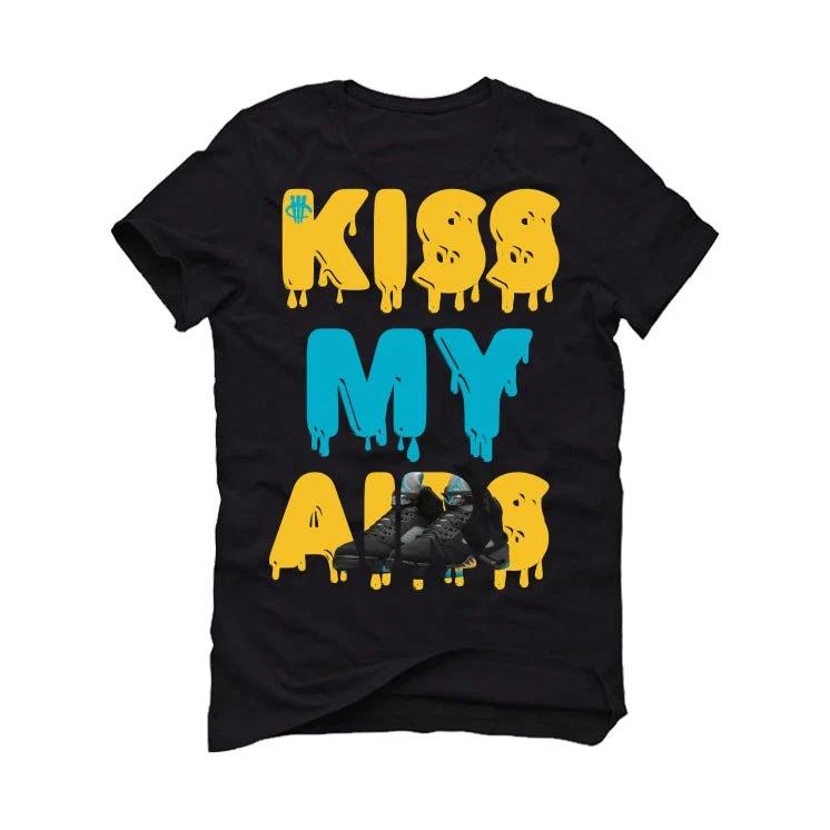 Air Jordan 5 Aqua - Black T-Shirt (KISS MY AIRS) - Image 2