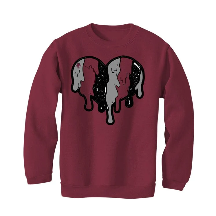 Air Jordan 5 Burgundy - Burgundy T-Shirt (Heart) - Image 3