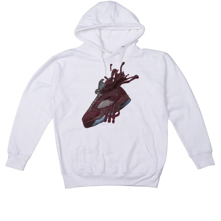 Air Jordan 5 “Burgundy” White T-Shirt (SPLASH 5) - Image 3