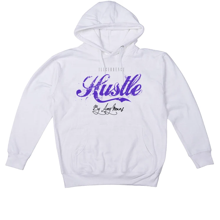 Air Jordan 5 “Concord” White T-Shirt (Hustle By Any Means) - Image 3