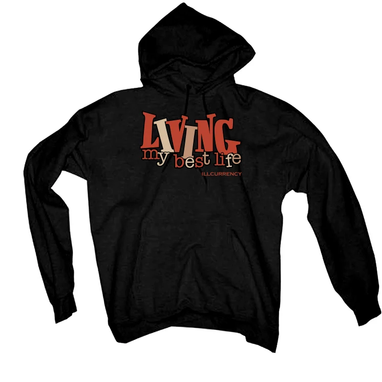 Air Jordan 5 “Dunk on Mars” Black T-Shirt (LIVING MY BEST LIFE) - Image 3