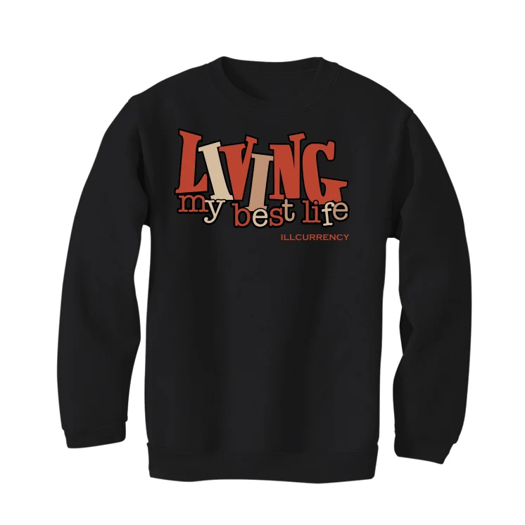 Air Jordan 5 “Dunk on Mars” Black T-Shirt (LIVING MY BEST LIFE) - Image 4