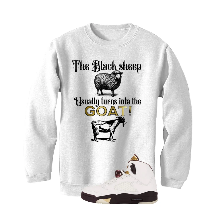 Air Jordan 5 Earth/Metallic Gold White T-Shirt (the black sheep usually turns into the GOAT!)| illcurrency - Image 4