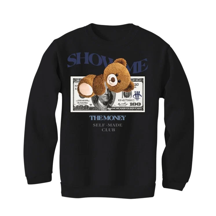 Air Jordan 5 “Georgetown” | illcurrency Black T-Shirt (SHOW ME) - Image 4