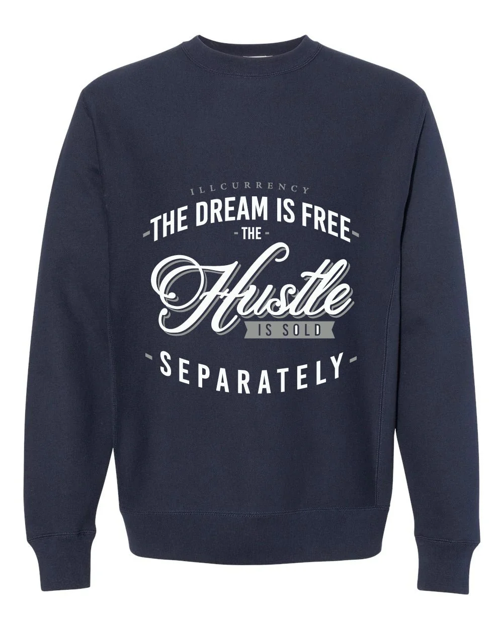 Air Jordan 5 “Georgetown” | illcurrency Navy Blue T-Shirt (The dream is free) - Image 4