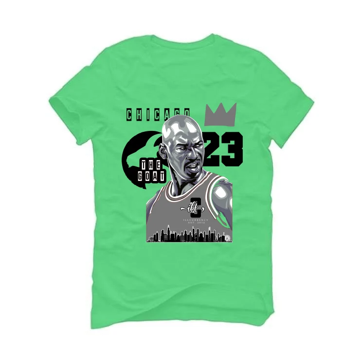 Air Jordan 5 Green Bean Synthetic Green T-Shirt (The Goat) - Image 2