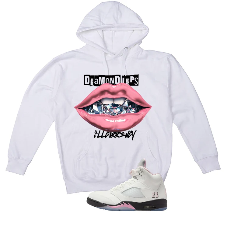 Air Jordan 5 OG 35th Anniversary Matching T-Shirt, Sweatshirts & Hoodies White T-Shirt (Diamond Lips)| illcurrency - Image 3