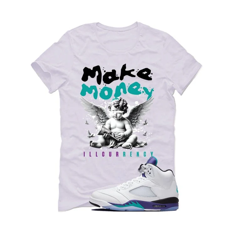 Air Jordan 5 OG Grape White T-Shirt (Make Money)| illcurrency - Image 2