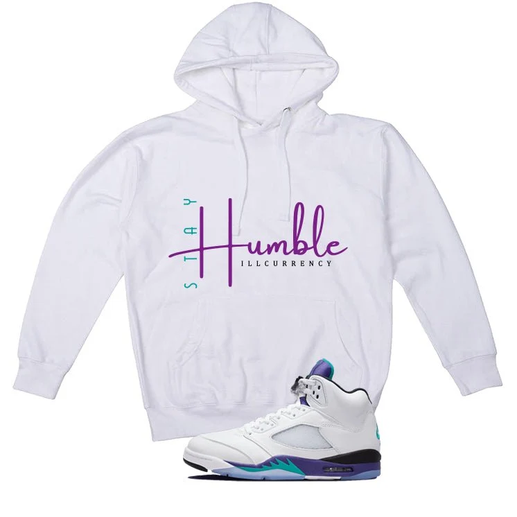 Air Jordan 5 OG Grape White T-Shirt (Stay Humble)| illcurrency - Image 3