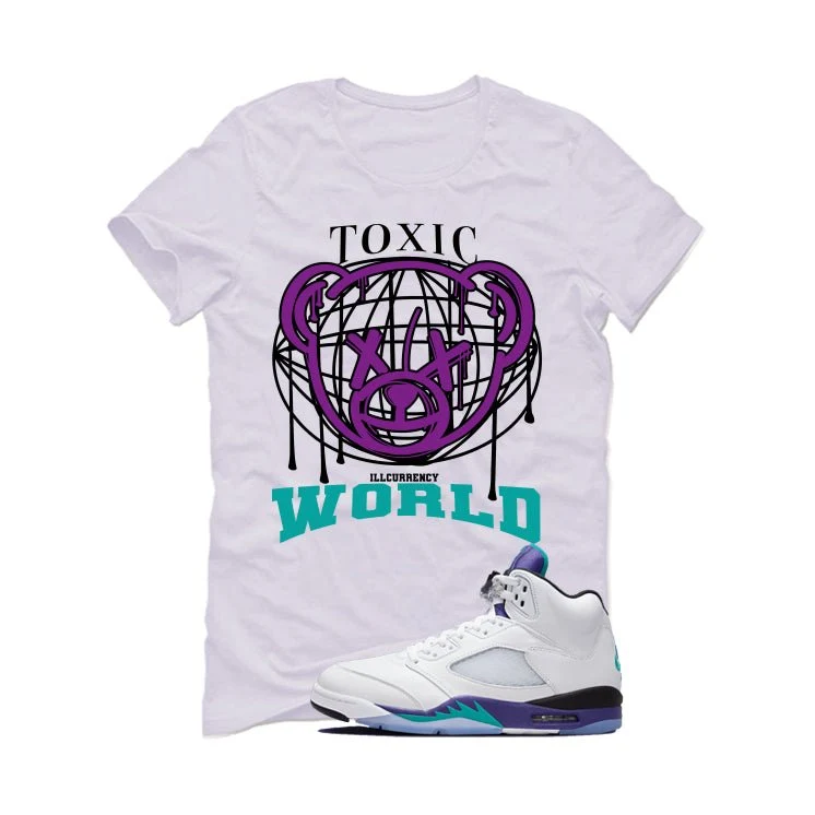 Air Jordan 5 OG Grape White T-Shirt (Toxic World)| illcurrency - Image 2