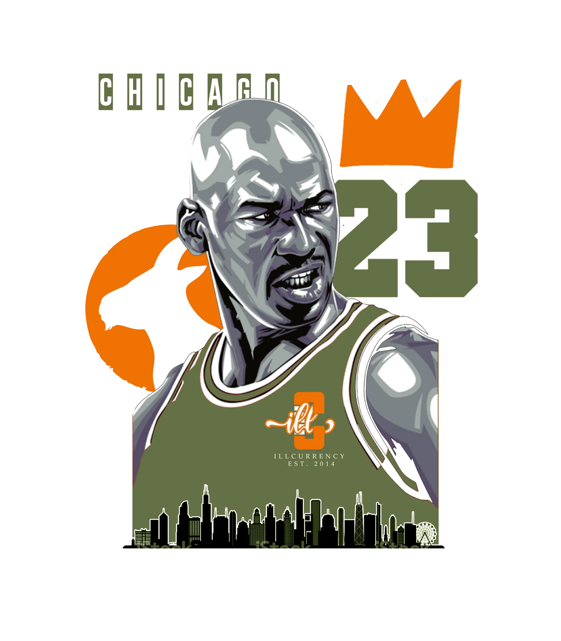 Air Jordan 5 “Olive” | illcurrency Grey T-Shirt (Chicago 23)