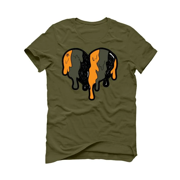 Air Jordan 5 “Olive” | illcurrency Military Green T-Shirt (Heart) - Image 2
