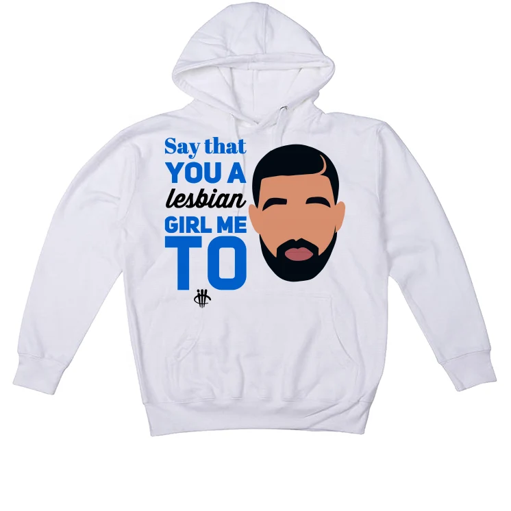 Air Jordan 5 “Racer Blue” White T-Shirt (girl me to) - Image 3