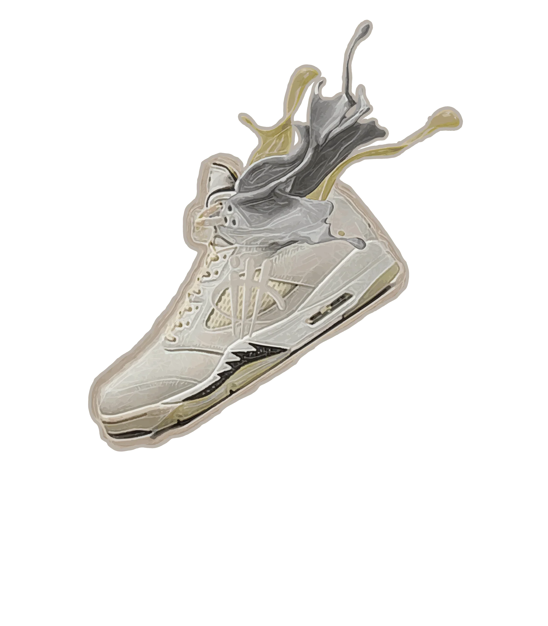 Air Jordan 5 SE Sail Black T-Shirt (Splash 5)| illcurrency