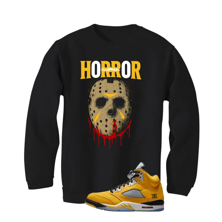 Air Jordan 5 Tokyo Matching T-Shirt, Sweatshirts & Hoodies Black T-Shirt (Jason Horror)| illcurrency - Image 4