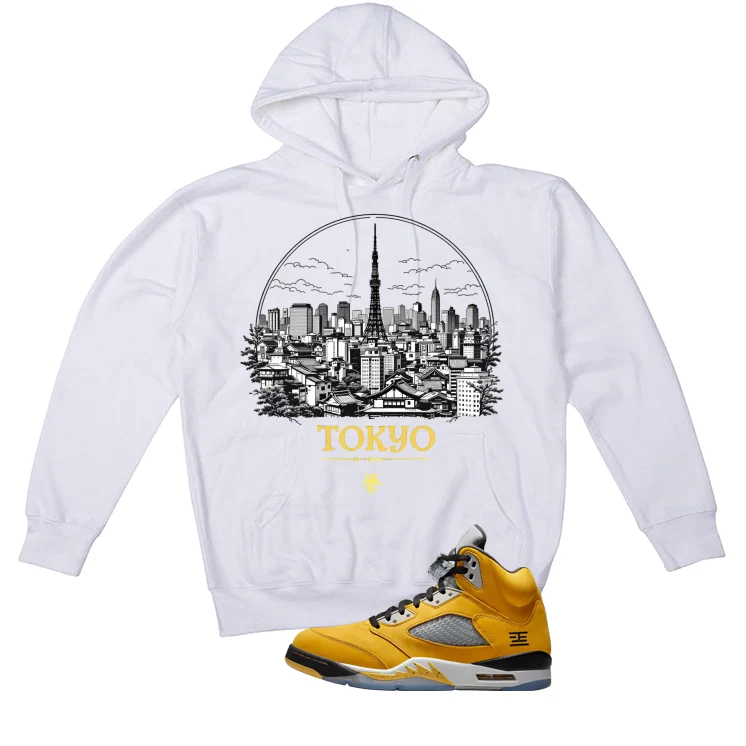 Air Jordan 5 Tokyo Matching T-Shirt, Sweatshirts & Hoodies White T-Shirt (Tokyo)| illcurrency - Image 3