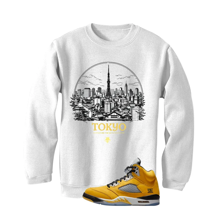 Air Jordan 5 Tokyo Matching T-Shirt, Sweatshirts & Hoodies White T-Shirt (Tokyo)| illcurrency - Image 4