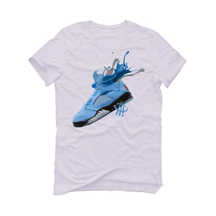 Air Jordan 5 “UNC” | illcurrency White T-Shirt (SPLASH) - Image 2