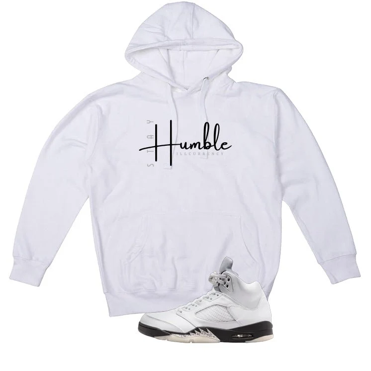 Air Jordan 5 White Black White T-Shirt (Stay Humble)| illcurrency - Image 3