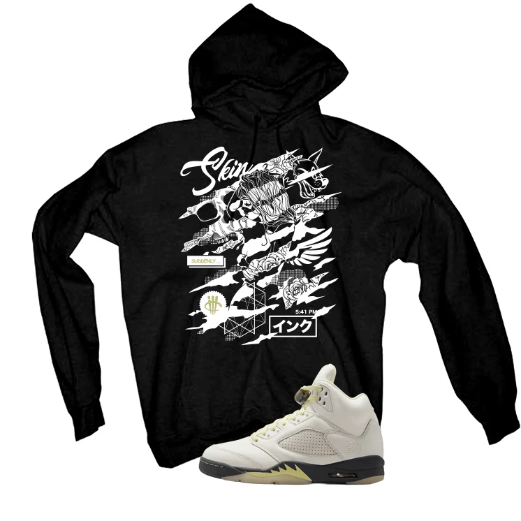 Air Jordan 5 WMNS Luminous Green Black T-Shirt (Skin And Ink)| illcurrency - Image 3