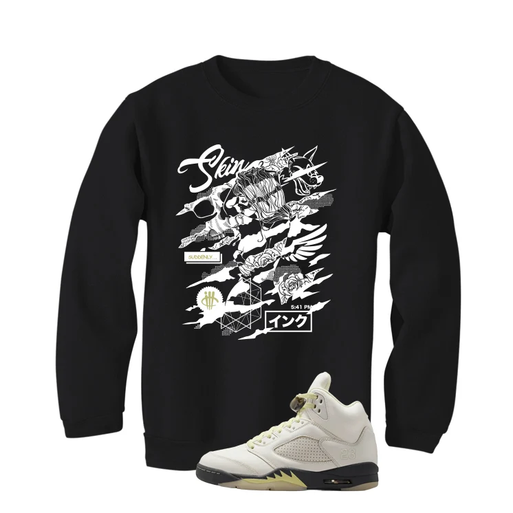 Air Jordan 5 WMNS Luminous Green Black T-Shirt (Skin And Ink)| illcurrency - Image 4