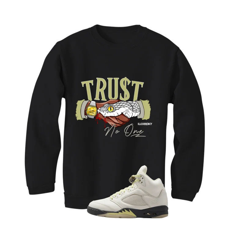 Air Jordan 5 WMNS Luminous Green Black T-Shirt (Trust  No One)| illcurrency - Image 4