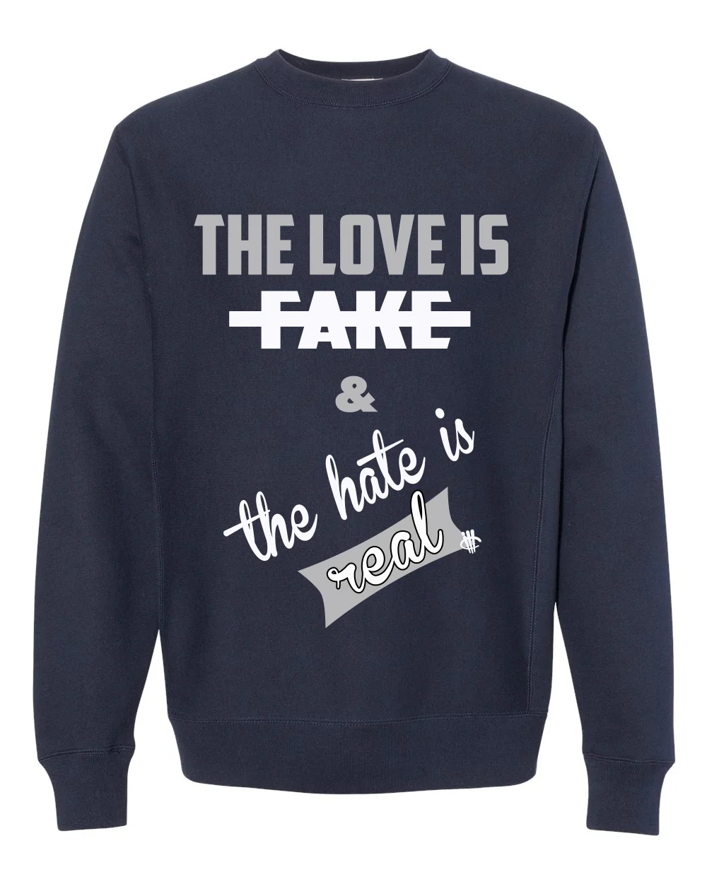 Air Jordan 6 “Midnight Navy” | illCurrency Navy Blue T-Shirt (Love is Fake) - Image 4