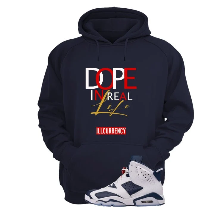 Air Jordan 6 Olympic Navy Blue T-Shirt (DOPE)| illcurrency - Image 3