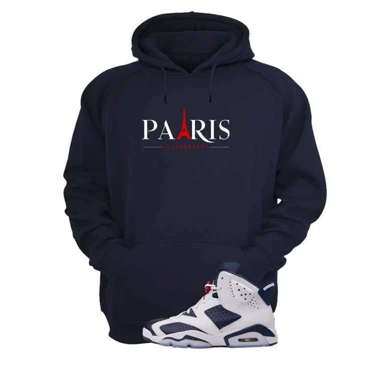 Air Jordan 6 Olympic Navy Blue T-Shirt (Paris)| illcurrency - Image 3